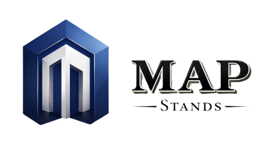 Logo MAP Stands, marca parceira da Totivamais